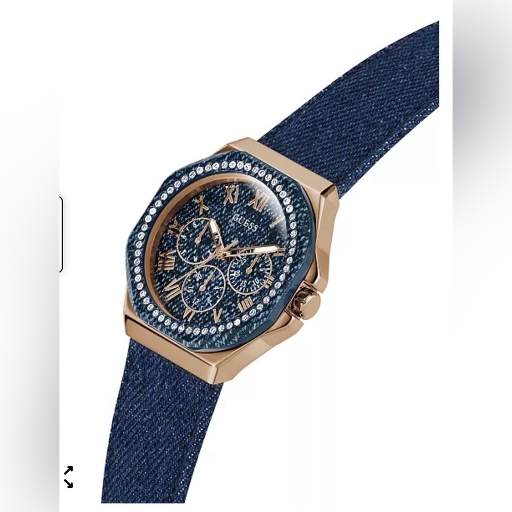 GUESS Women's Multi-Function Blue Denim Watch 36mm - image 2